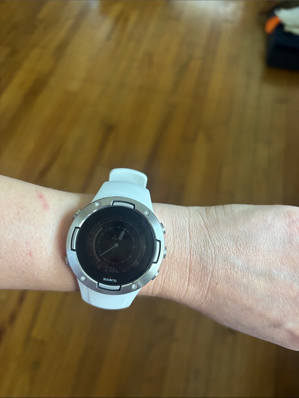 Suunto 5 White GPS Outdoor Sports Watch with Silver Bezel